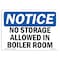 Signmission OSHA Notice, 5" Height, No Storage Allowed In Boiler Room Sign, 7" X 5", Landscape OS-NS-D-57-L-14853 - alternate 1